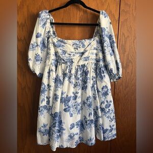 Abercrombie & Fitch Blue Floral Mini Dress